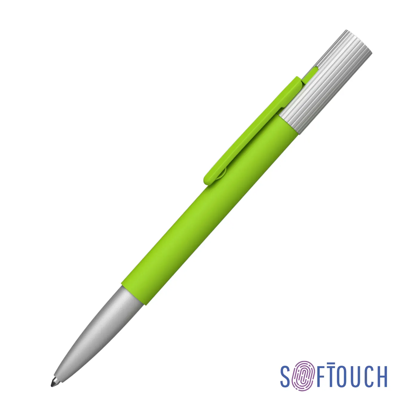 Ручка шариковая "Clas", покрытие soft touch, зеленое яблоко