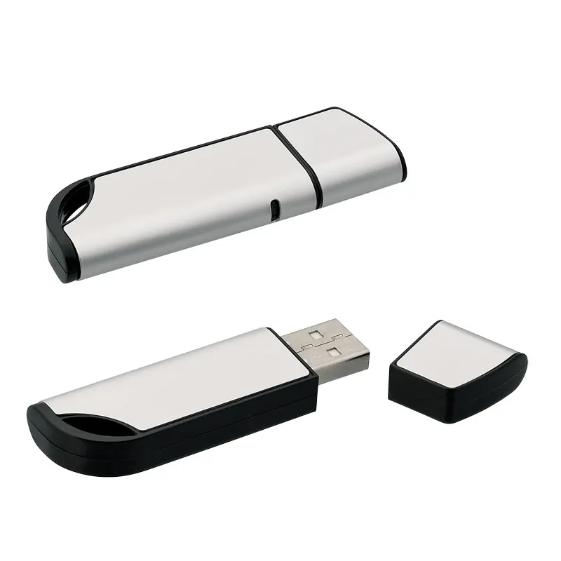 Флеш-карта USB 8GB "Перфекционист"#, черный с серебром