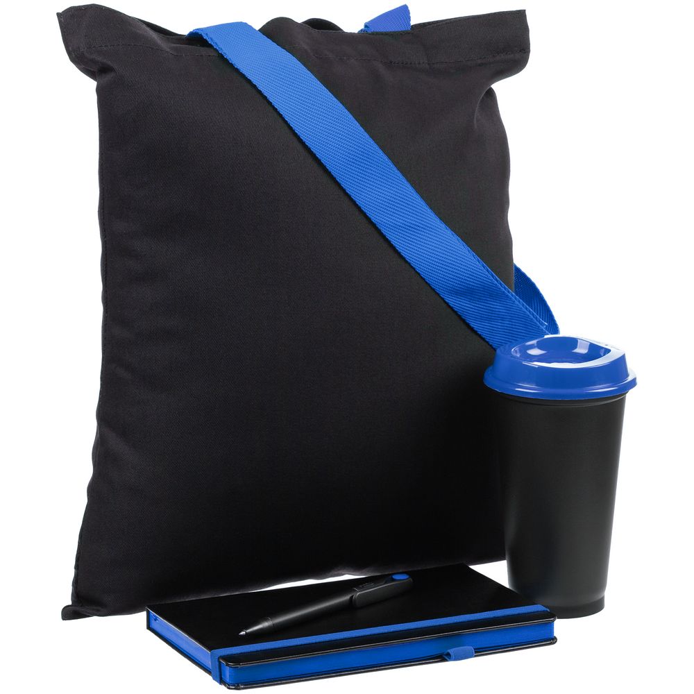 Набор Velours Bag, черный с синим, черный