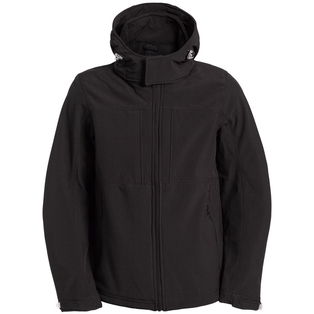 Куртка мужская Hooded Softshell черная, без уточнения