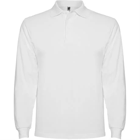 Футболка поло ESTRELLA L/S мужская, БЕЛЫЙ 2XL, Белый