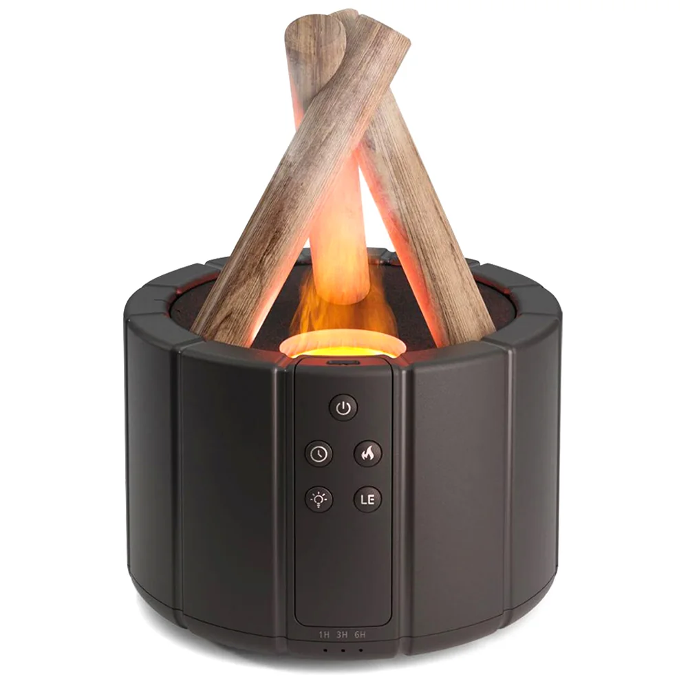 Светодиодный USB увлажнитель-аромадиффузор Bonfire с пультом Д/У, чёрный, Черный