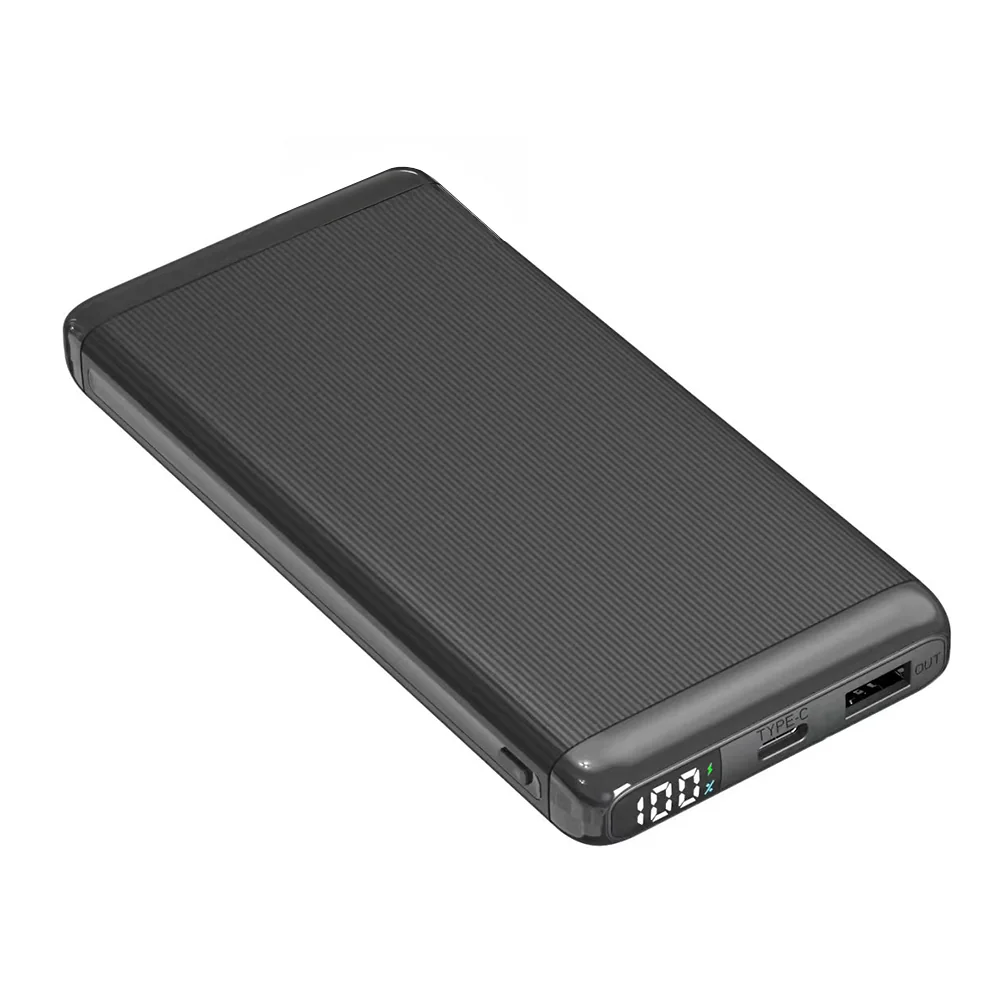 Внешний аккумулятор Orvex c быстрой зарядкой (до 22,5W), 10000 mAh, черный, Чёрный