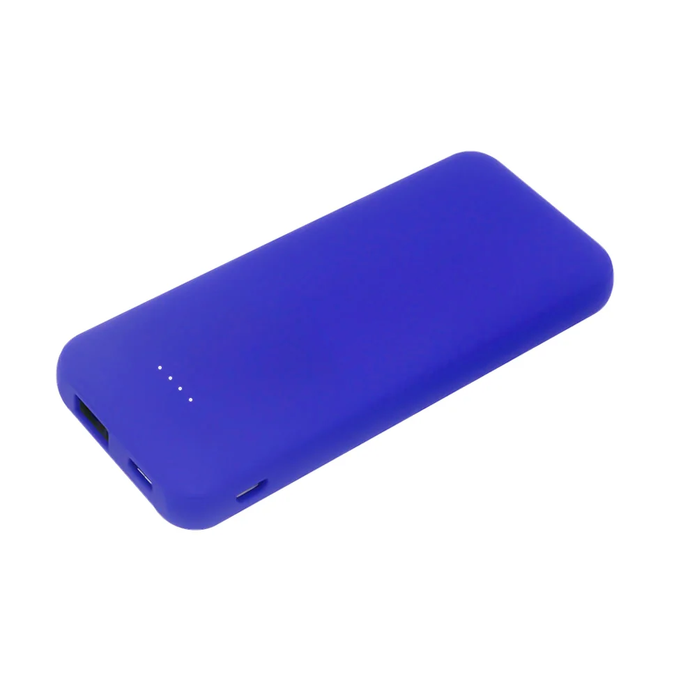 Внешний аккумулятор Arrida 5000mAh, с покрытием Baby skin, Синий
