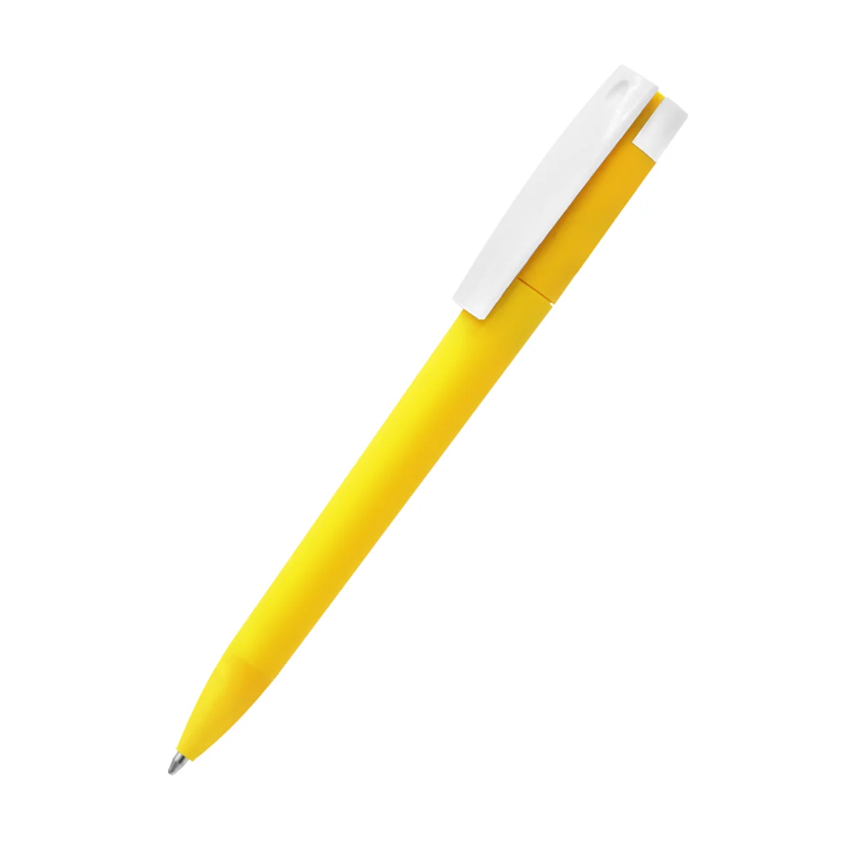 Ручка пластиковая T-pen софт-тач, желтая, Жёлтый