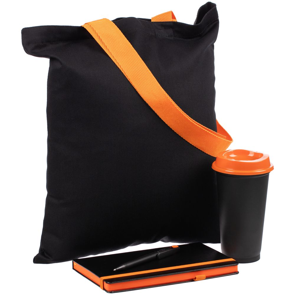 Набор Velours Bag, черный с оранжевым, черный