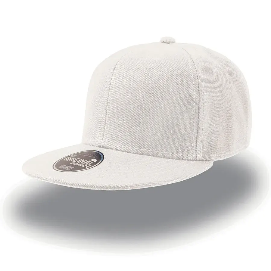 Бейсболка SNAP BACK 400, 6 клиньев, пластиковая застежка, белый