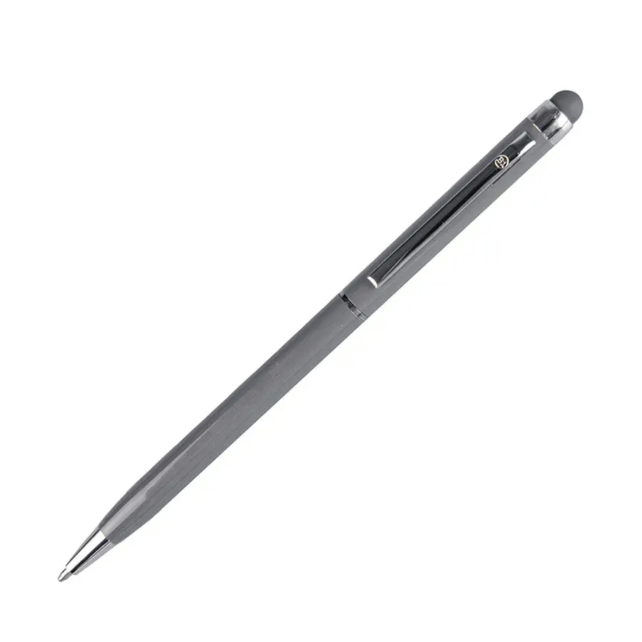 TOUCHWRITER, ручка шариковая со стилусом для сенсорных экранов, серый/хром, металл, серый