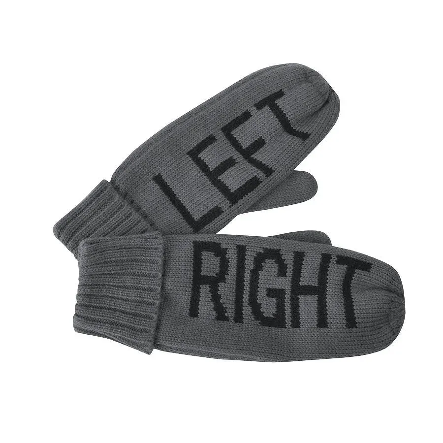 Рукавицы мужские "LEFT&RIGHT" с теплой подкладкой, серый