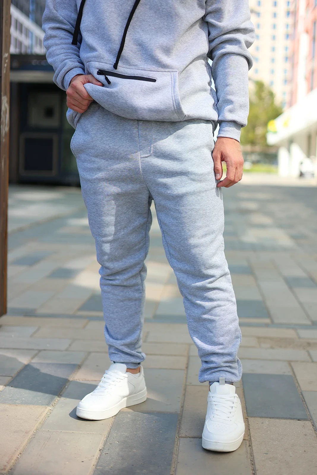 Брюки Эдди из футера унисекс, однотонные