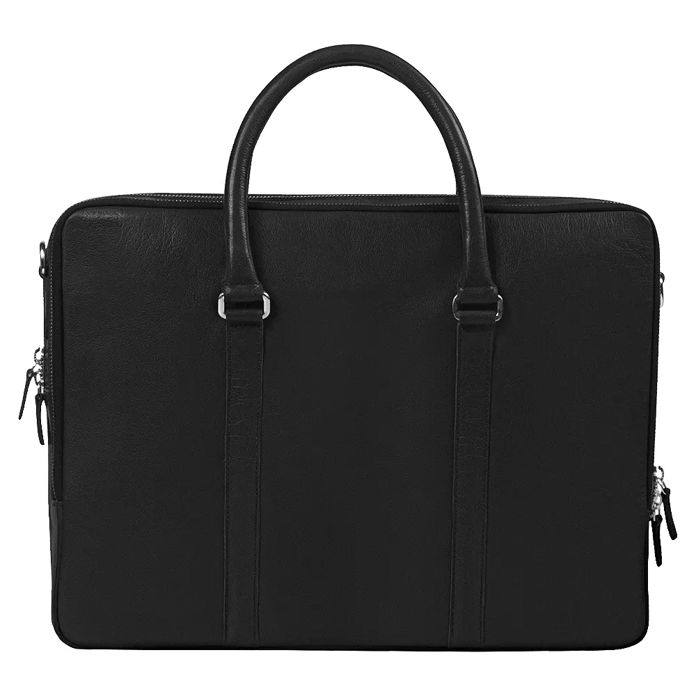 Портфель для ноутбука Vancouver Leather из натуральной кожи, черный, черный