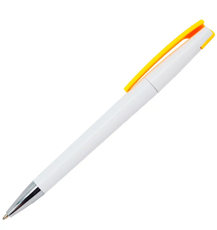 Ручка шариковая, пластиковая, белая/желтая, Z-PEN, белый/желтый / оранжевый