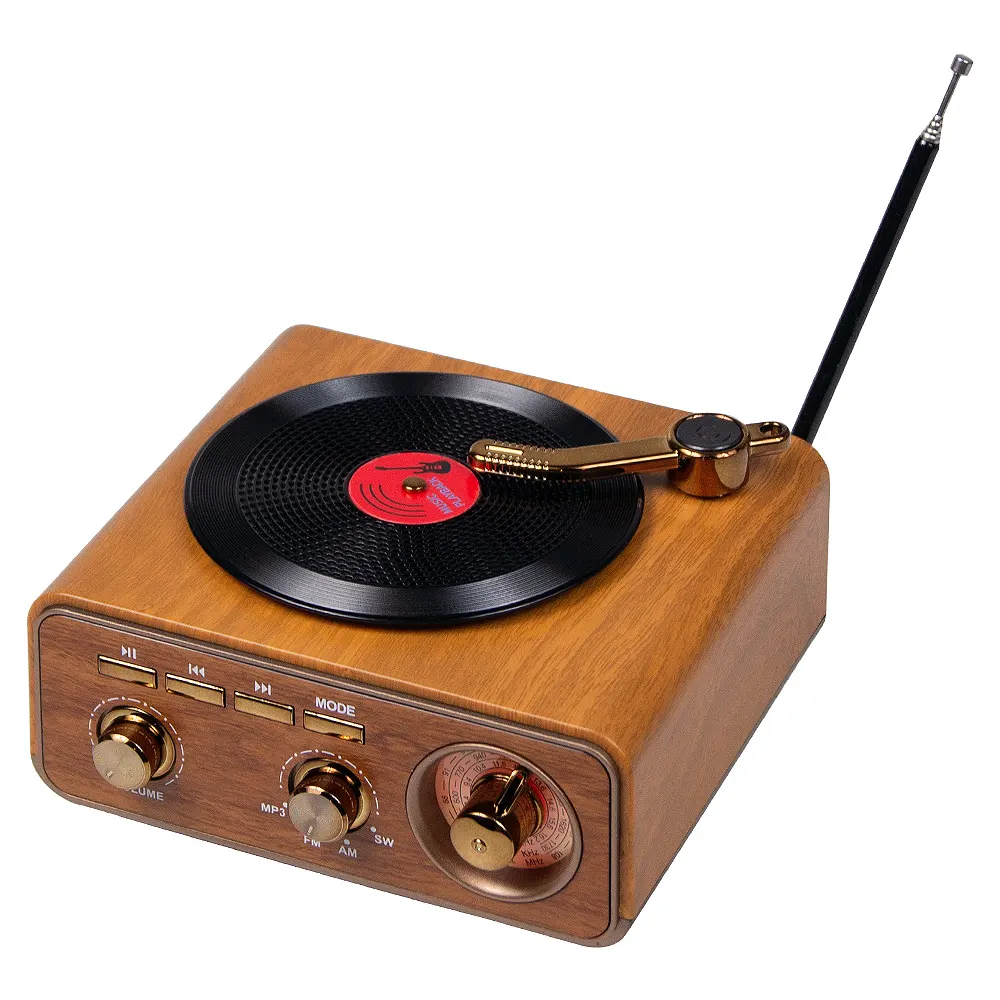 Ретро радио в стиле радиолы, Heritage Nostalgia, диапазон частот AM FM SW, с USB порт, Bluetooth, цвет коричневый, черный
