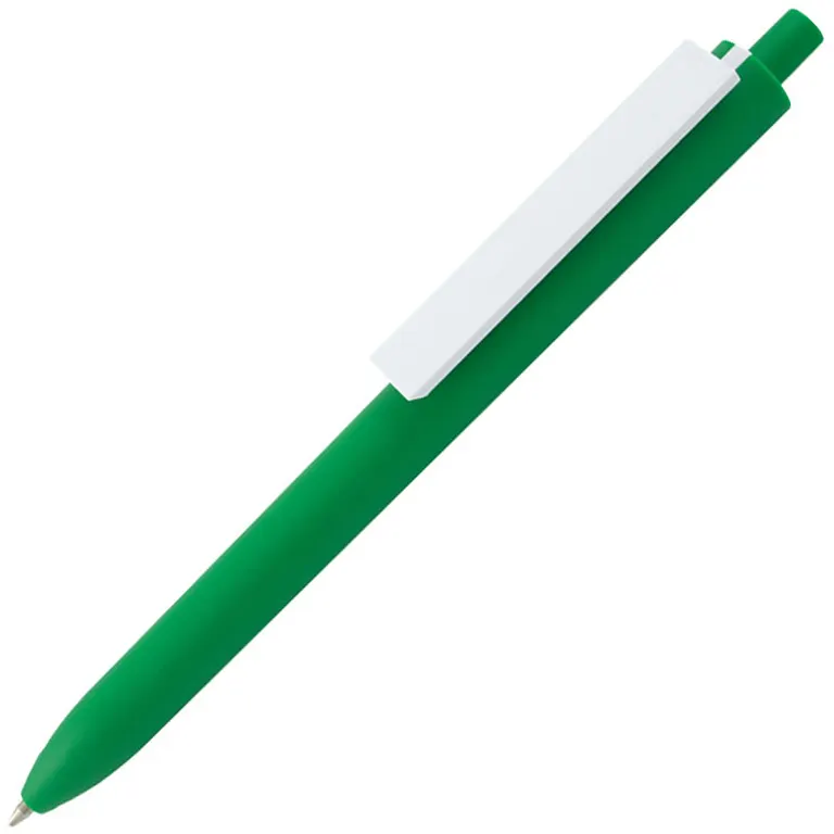 Ручка шариковая, пластиковая, зеленая 348 C/белая El Primero Color, зеленый / белый