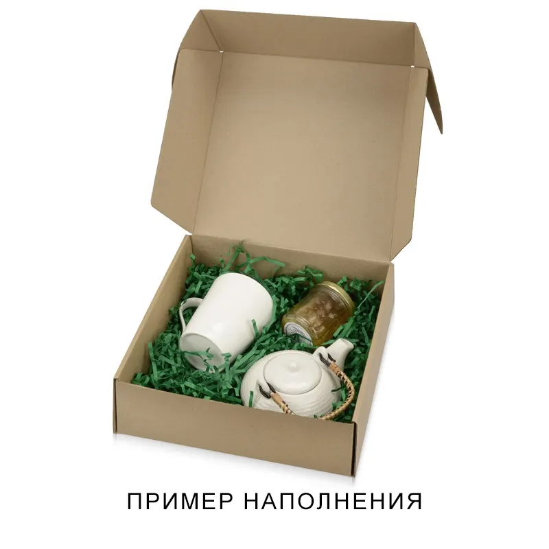 Коробка самосборная "Zand Node", L, 257*246*100 мм, крафт, бежевый