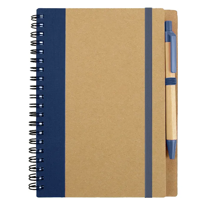 Блокнот B6 Easy Way, на пружине, в твердой обложке, c ручкой, черный