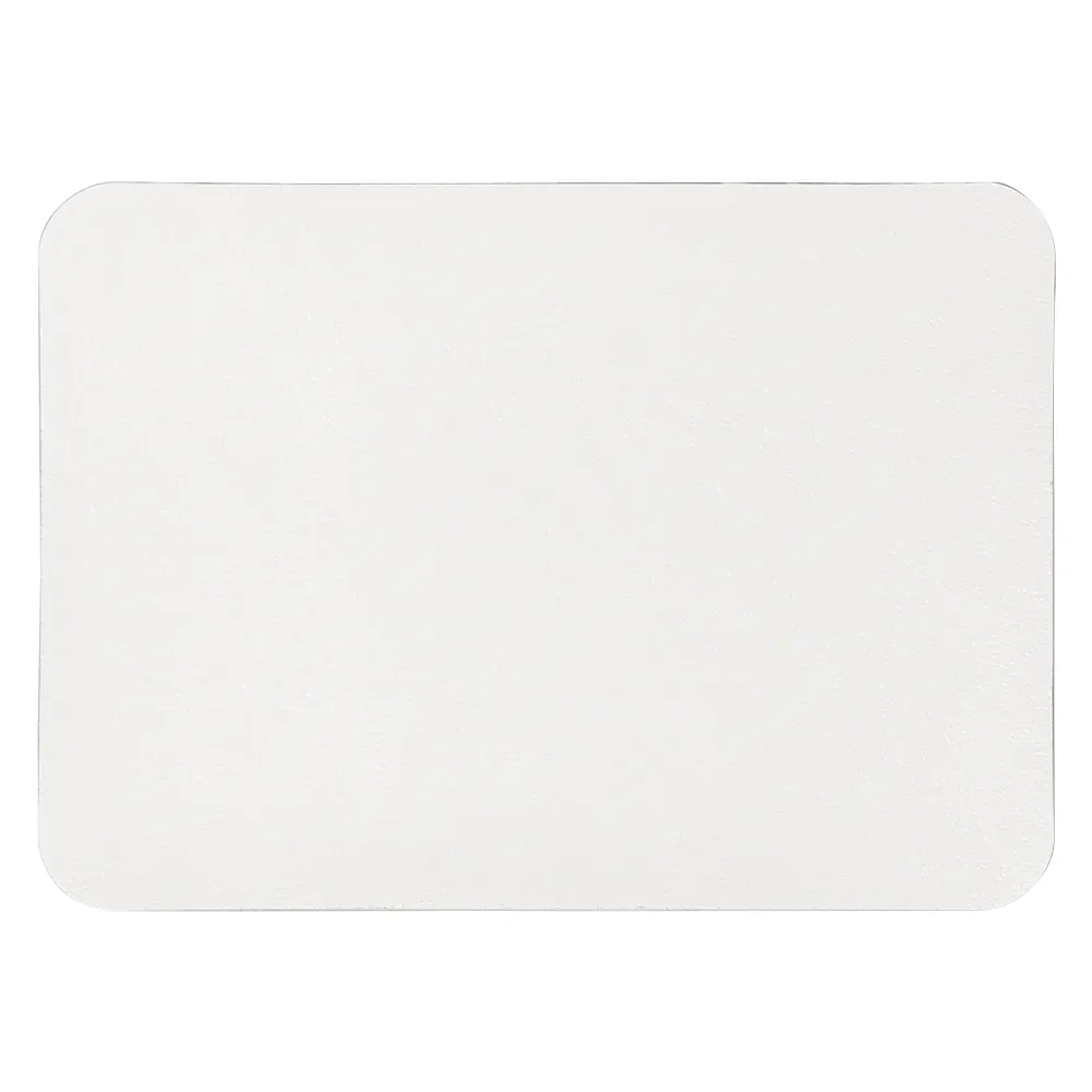 Шеврон Rectangle Cowhide размер 50*70 мм, белый, со скругленными углами