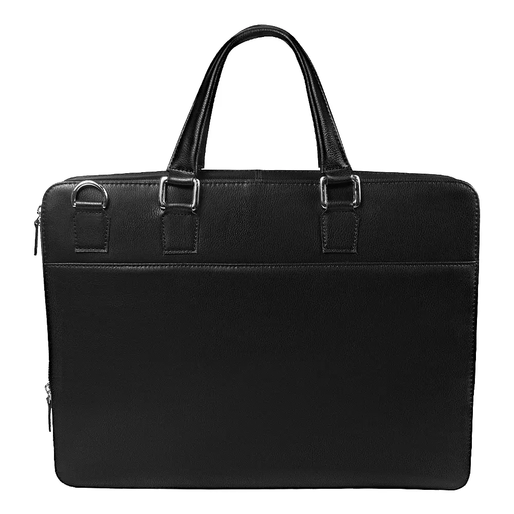 Портфель для ноутбука Stanford Leather из натуральной кожи, черный, черный