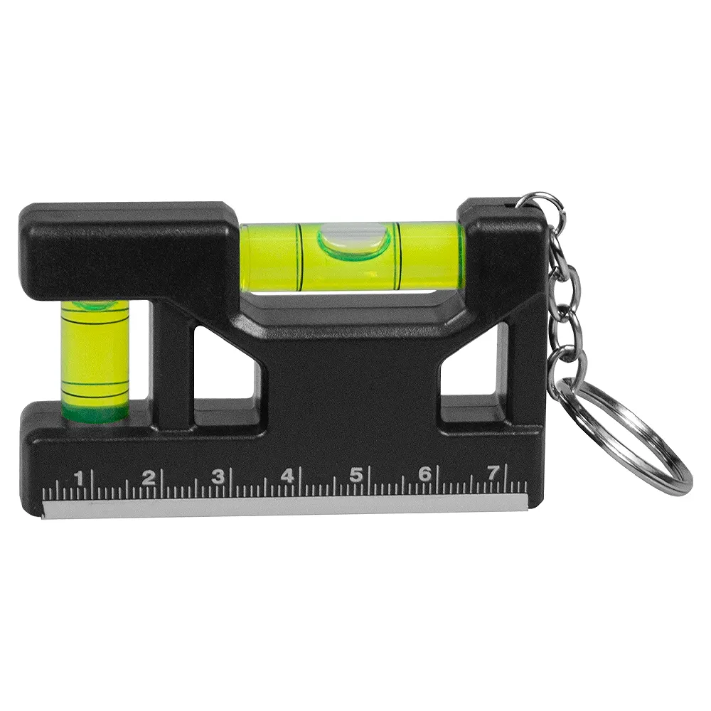 Брелок уровень Tools Pocket level, пластиковый, черный