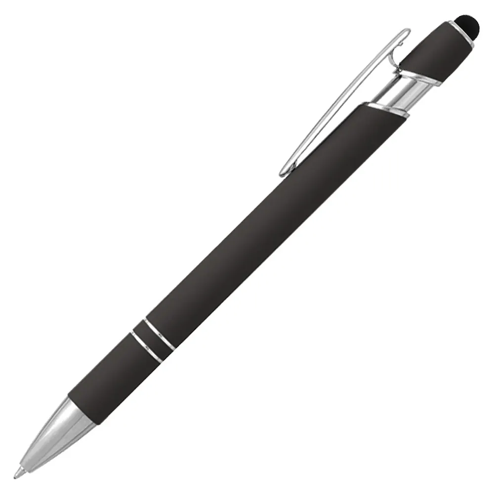 Ручка шариковая, Star Soft Touch Shiny Silver Requis, белая, черный