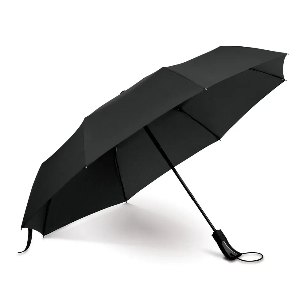 Зонт складной автоматический Forest Campanella Silver black, диаметр 110 см, черный, черный