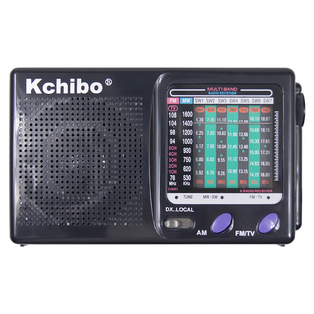 Портативное карманное радио 9 FM/MW/Sw1-7 (TV2-5CH), Heritage Old Wave, цвет черный, черный