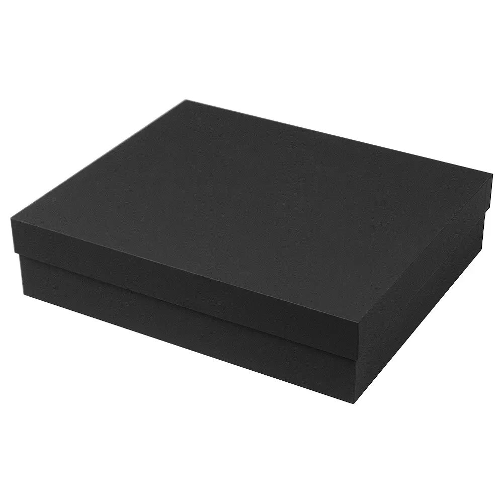 Коробка подарочная Solution Superior Alfa Soft Touch, 33,3*28,2*8 см, цвет черный, черный ложемент (под индивидуальную вырубку), черный
