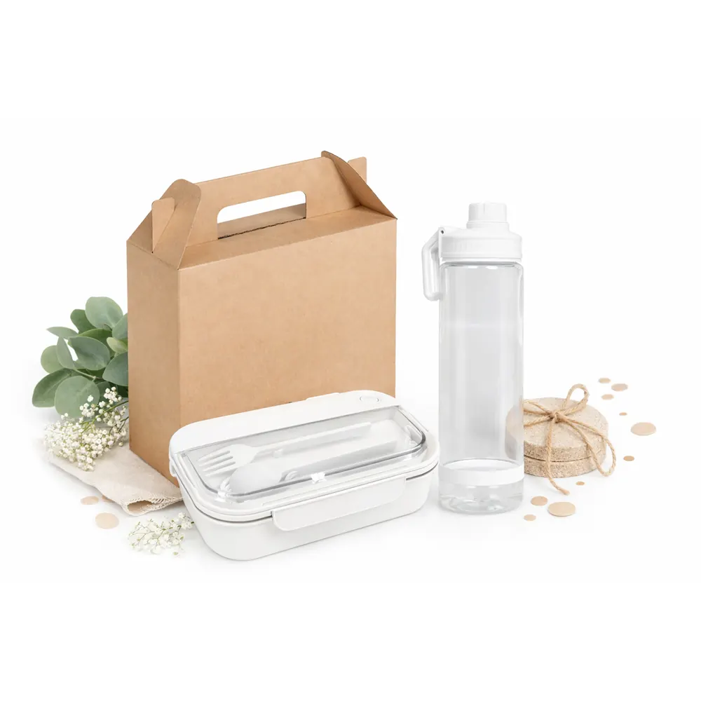 Набор подарочный Solution Everyday Kit Duo (бутылка для воды, ланчбокс), белый, белый