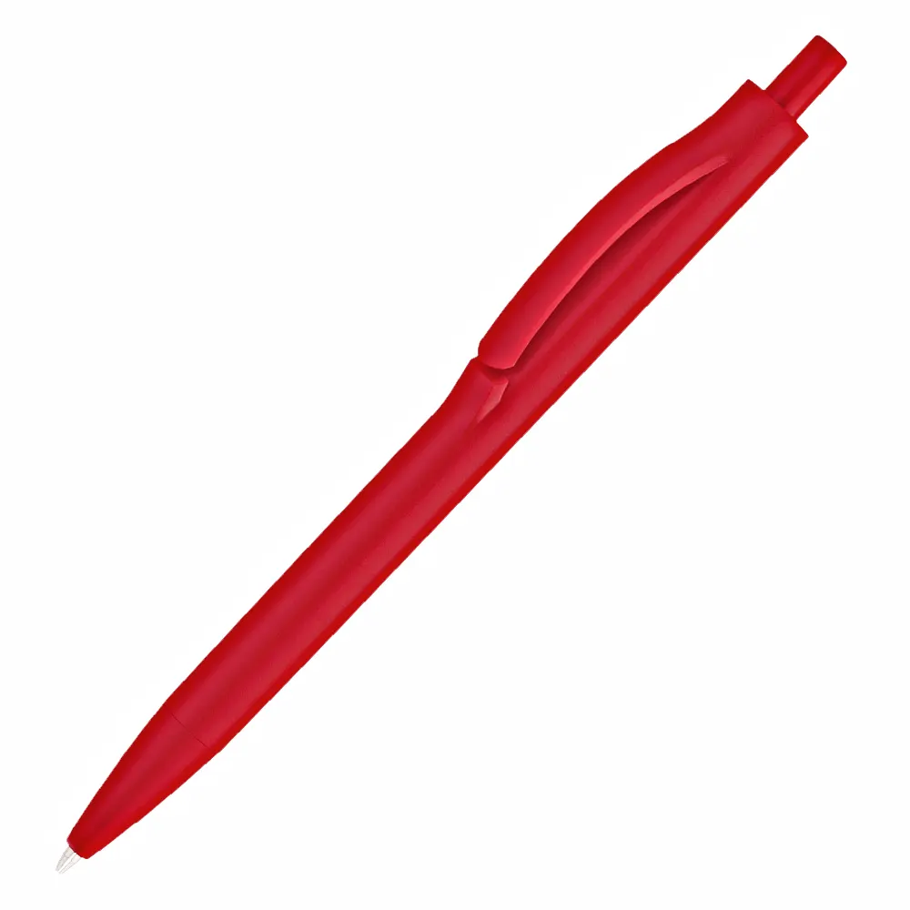 Ручка шариковая IGLA COLOR, пластиковая, белая, красный