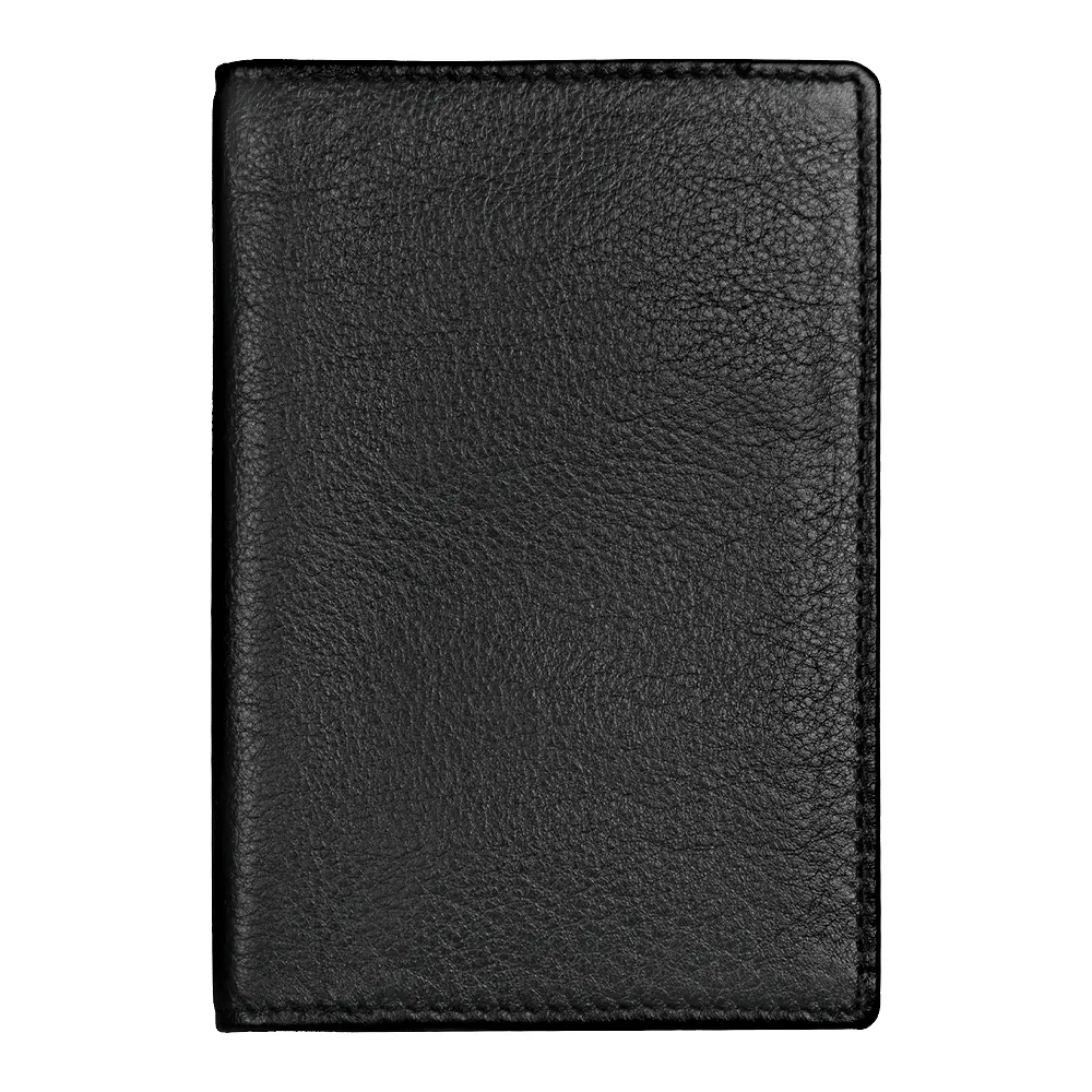 Обложка для паспорта Leather Trend из нат. кожи, черный