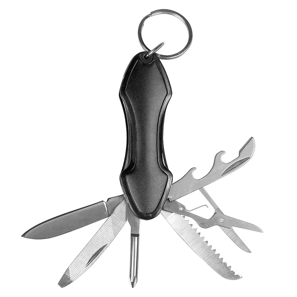 Брелок-/мультитул Tools Coin, мультифункциональный, 6 в 1, синий, черный