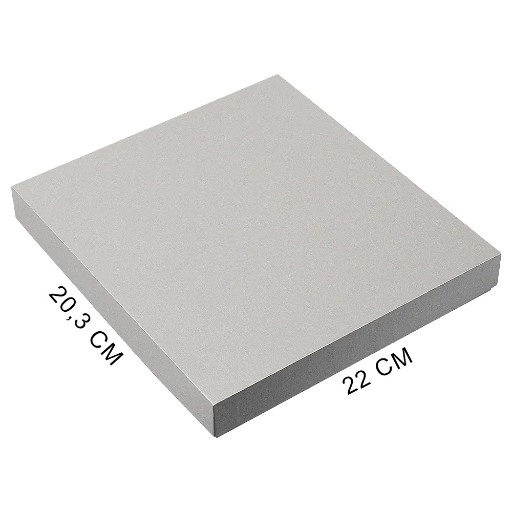 Коробка подарочная, размер 203*220*30 мм, Solution Gift Linen для ежедневника и ручки, серебро