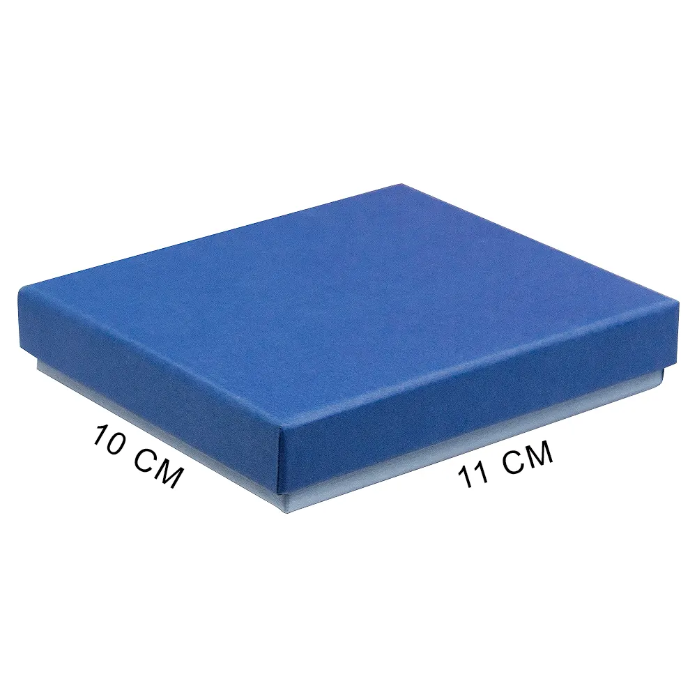 Коробка подарочная Solution, синяя, размер 11*10*2,4 см, синий