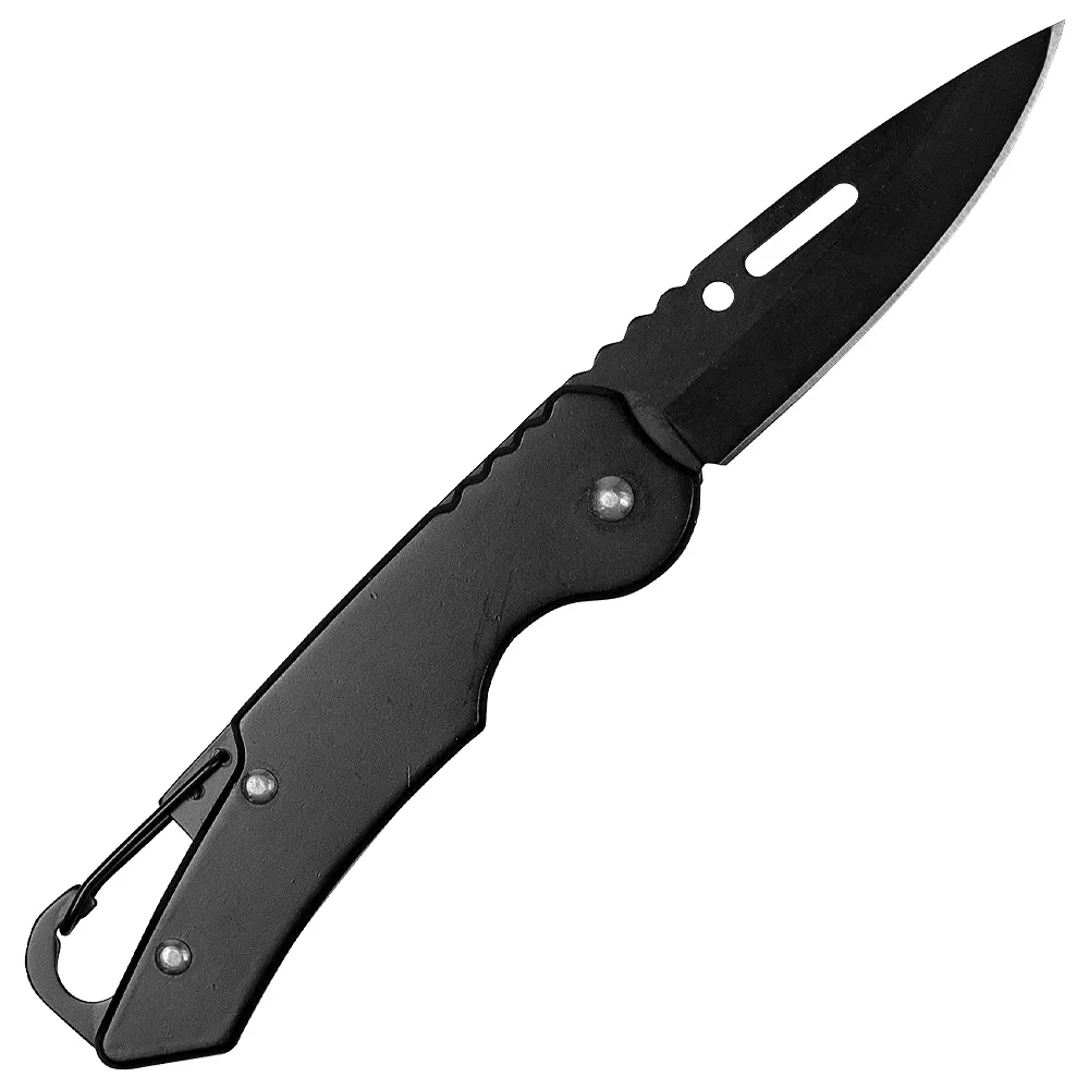 Брелок-нож карманный с карабином Tools Blackburn, черный, черный