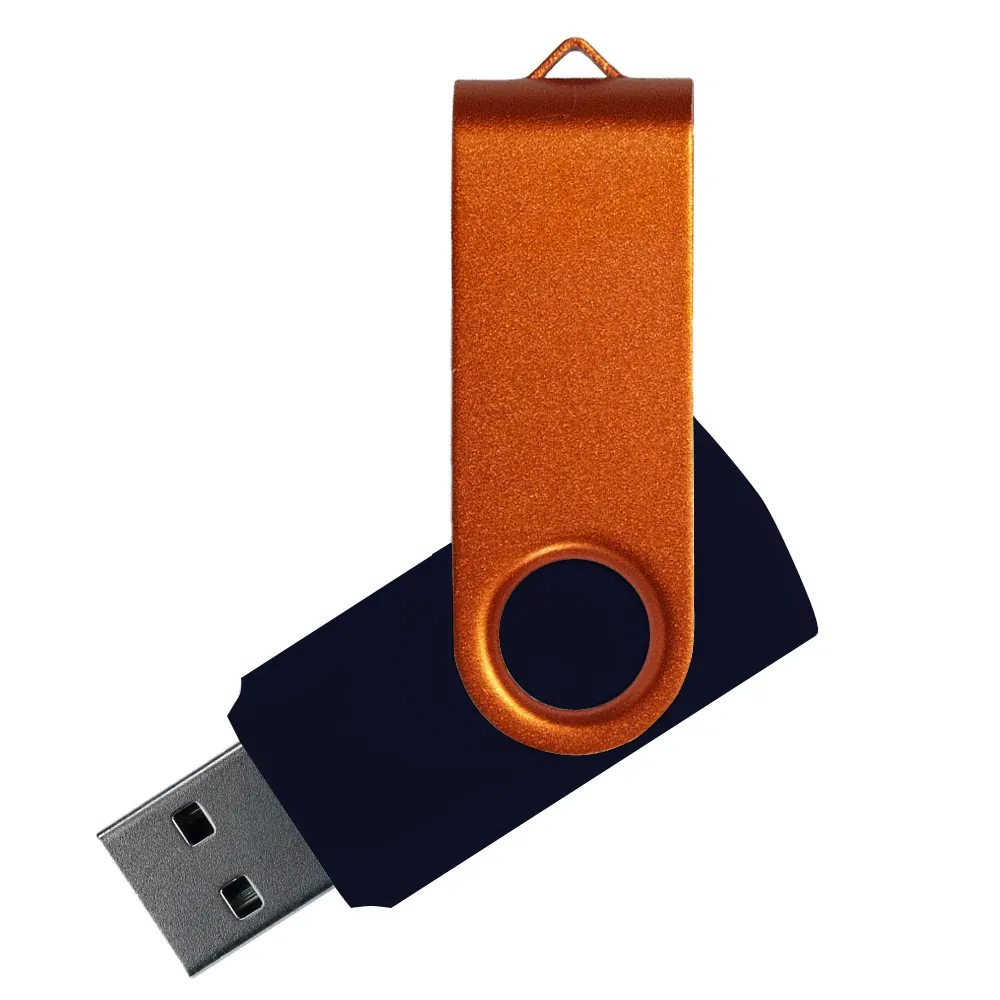 Флеш накопитель USB 2.0 Twister Сolor Mix 16GB, пластик Софт Тач/металл, черный/белый, черный / оражневый