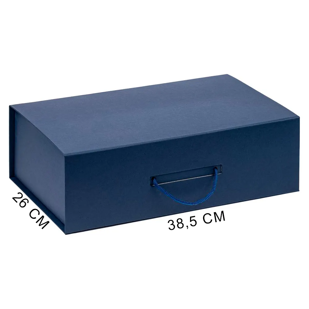 Подарочная коробка, размер 39*26,3*11 см, Solution Prestige Big Case Soft с магнитным клапаном и ручкой , черная