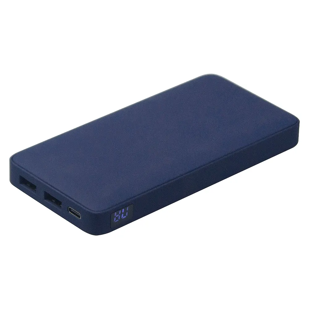 Внешний аккумулятор (powerbank) «WeCharge Velvet», 10 000 mAH, 5V -2A , c цифровым дисплеем для контроля заряда, серый