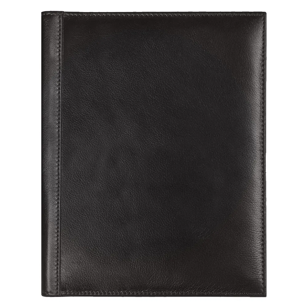 Суперобложка из натуральной кожи Universal leather размер А5+ , черная