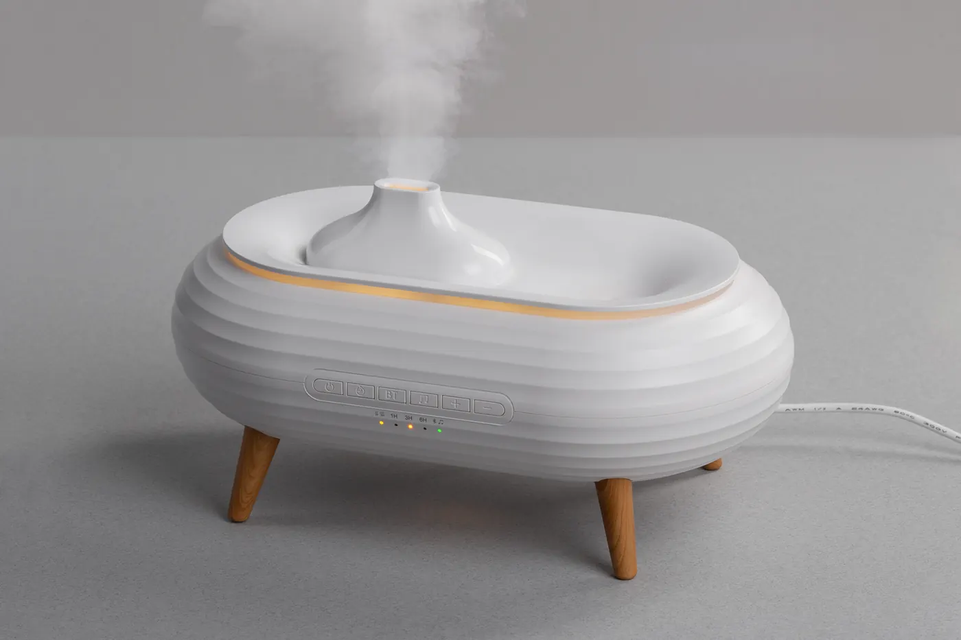 Увлажнитель воздуха "Smart Air" с bluetooth-колонкой, мелодиями и релаксирующими шумами, с подсветкой и ароматизатором, Белый