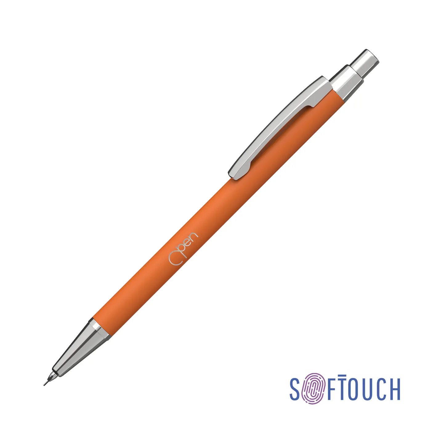 Карандаш механический "Ray", покрытие soft touch, Оранжевый