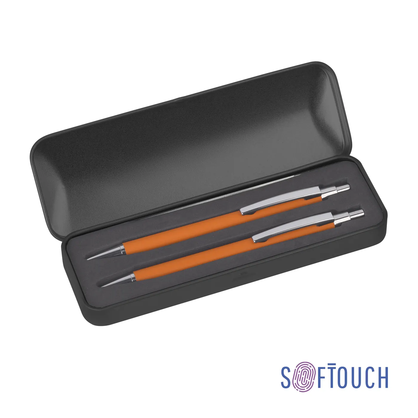 Набор "Ray" (ручка+карандаш), покрытие soft touch, Оранжевый