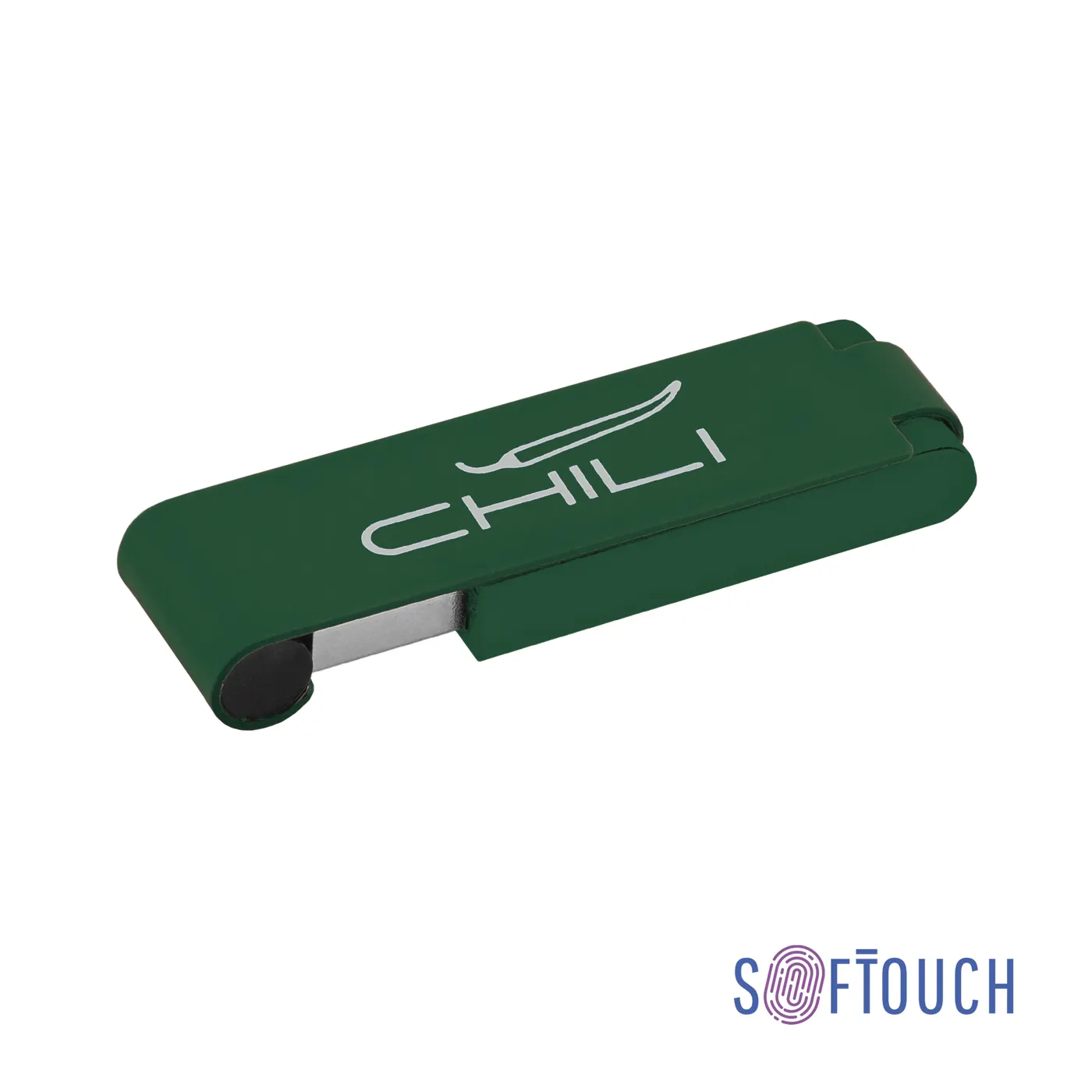 Флеш-карта "Case" 8GB, покрытие soft touch, темно-синий