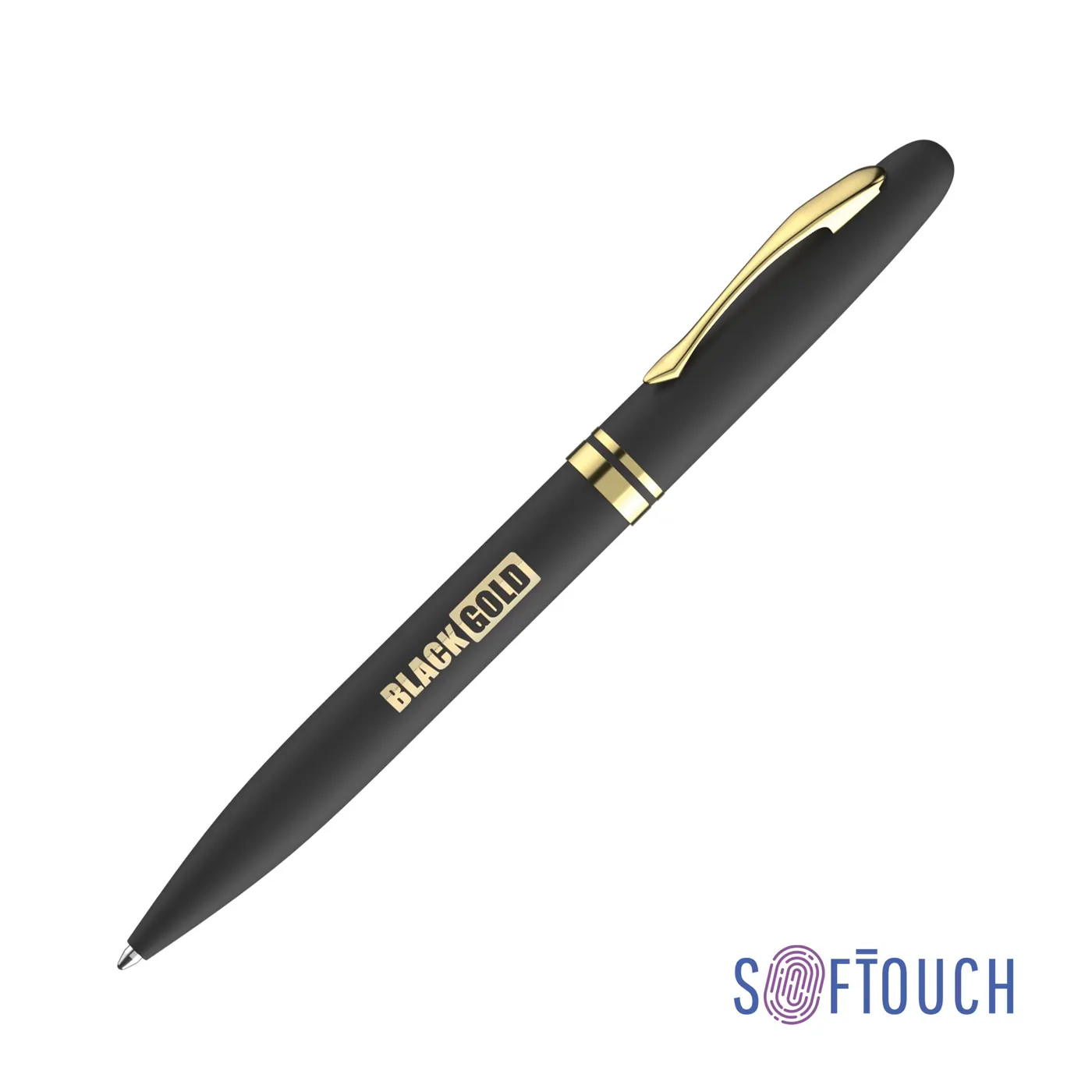 Ручка шариковая "Moon" покрытие soft touch, Черный