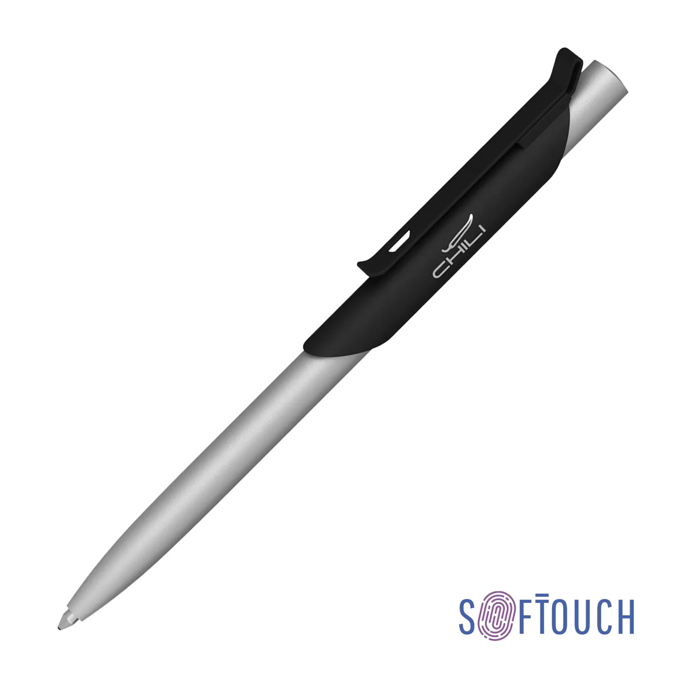 Ручка шариковая "Skil", покрытие soft touch, Черный