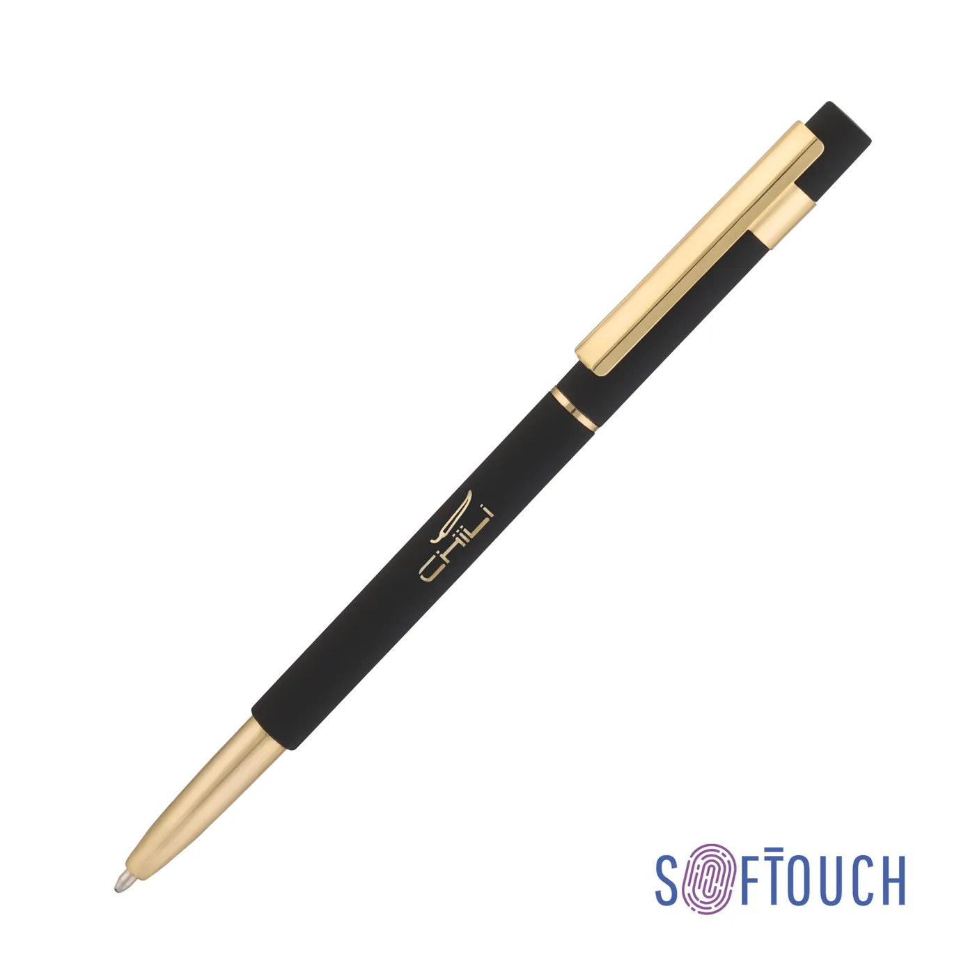 Ручка шариковая "Star", покрытие soft touch. Зеркальная круговая лазерная гравировка