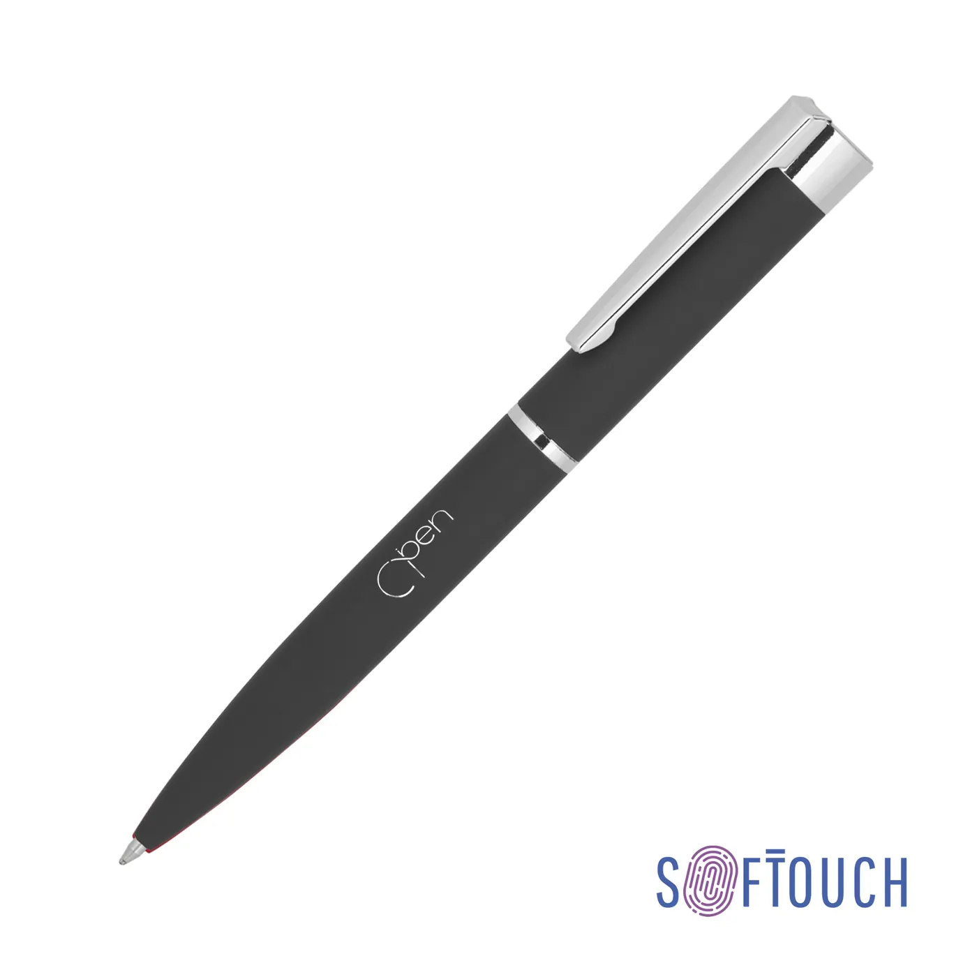 Ручка шариковая "Alice", покрытие soft touch, Черный