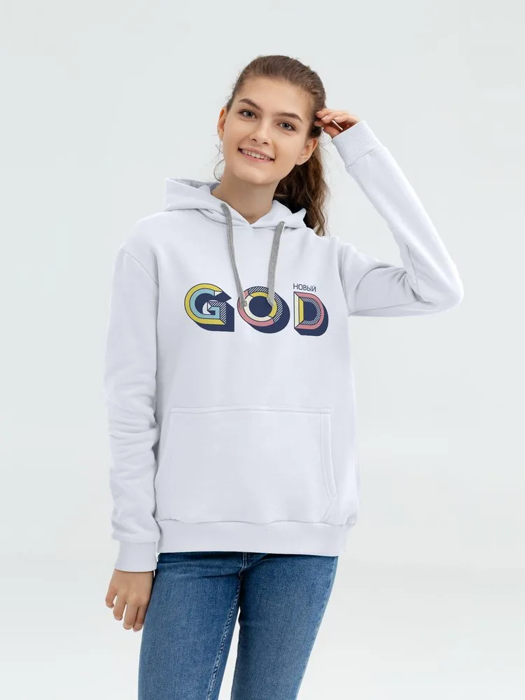 Толстовка с капюшоном «Новый GOD», черный