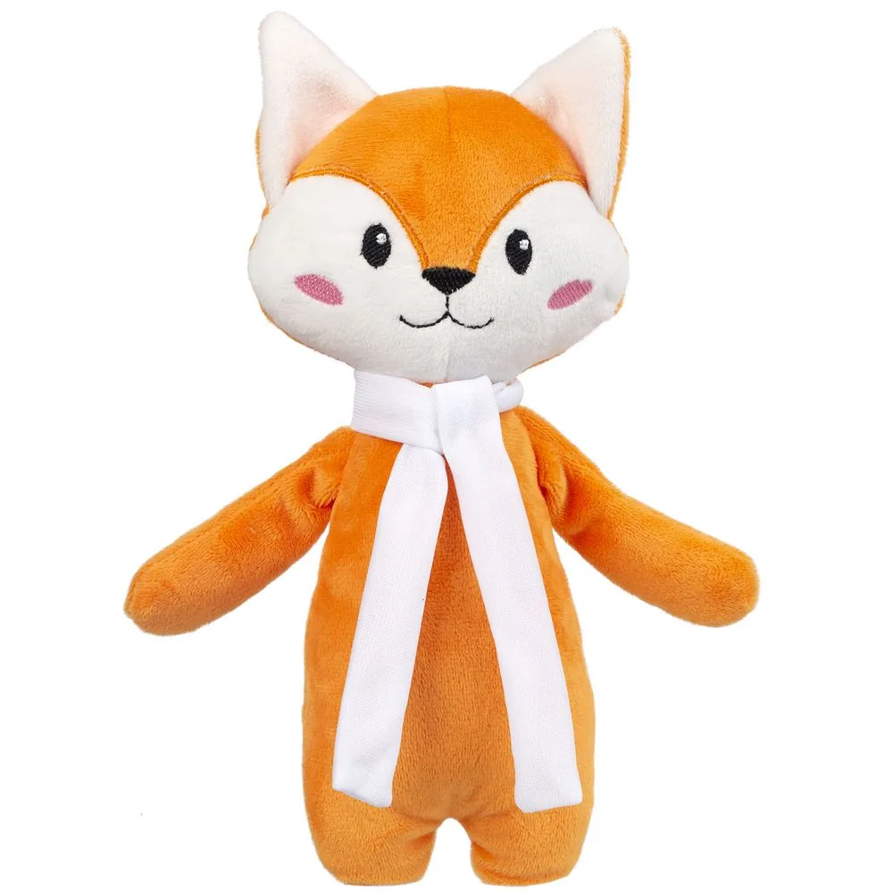 Мягкая игрушка Beastie Toys, лисенок с шарфом, черный
