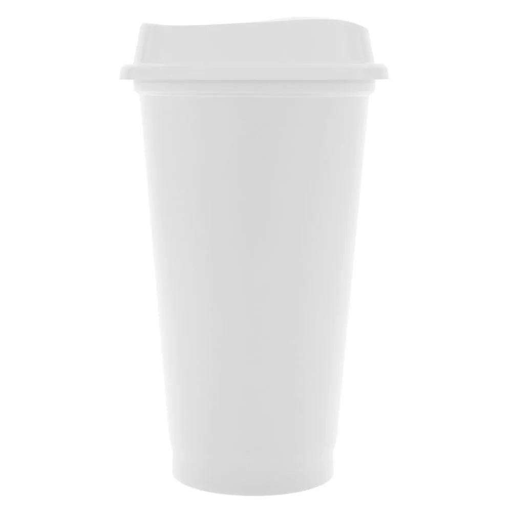 Стакан с крышкой Color Cap White, черный