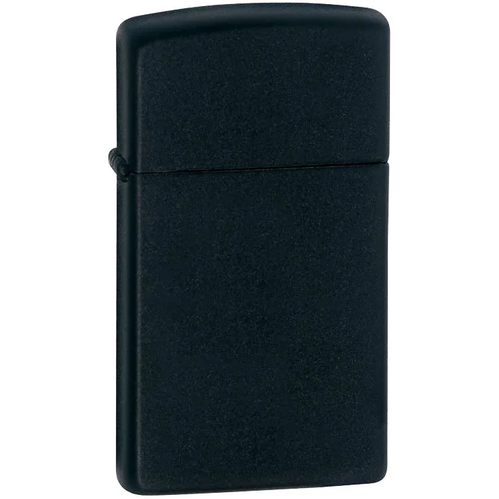 Зажигалка Zippo Slim Matt, матовая, черный